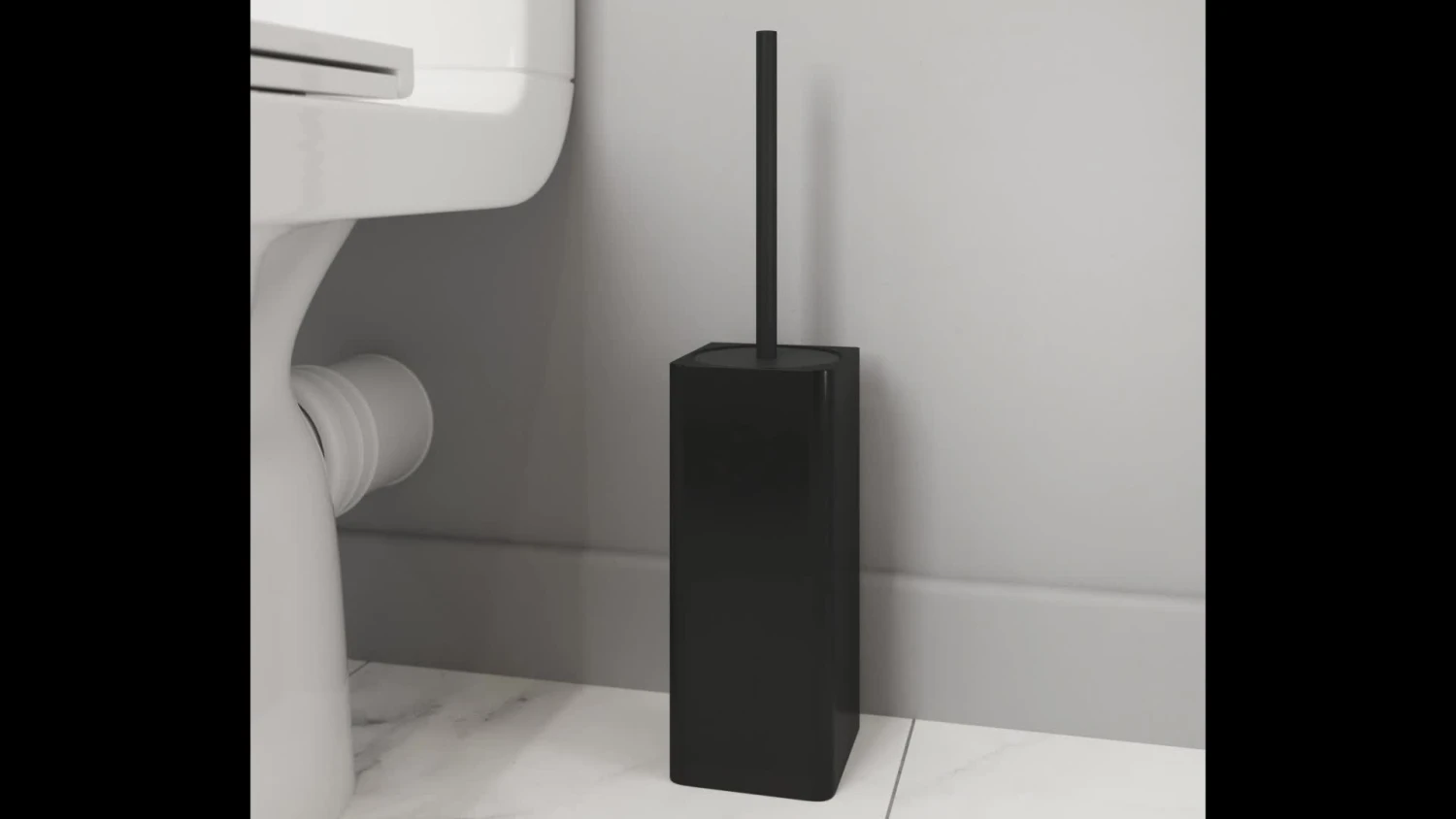 GoodHome Elland Black Polypropylene (PP), Steel & Thermoplastic Rubber Toilet Brush & Holder 4 GoodHome Elland Black Polypropylene (PP), Steel & Thermoplastic Rubber Toilet Brush & Holder - Image 2
