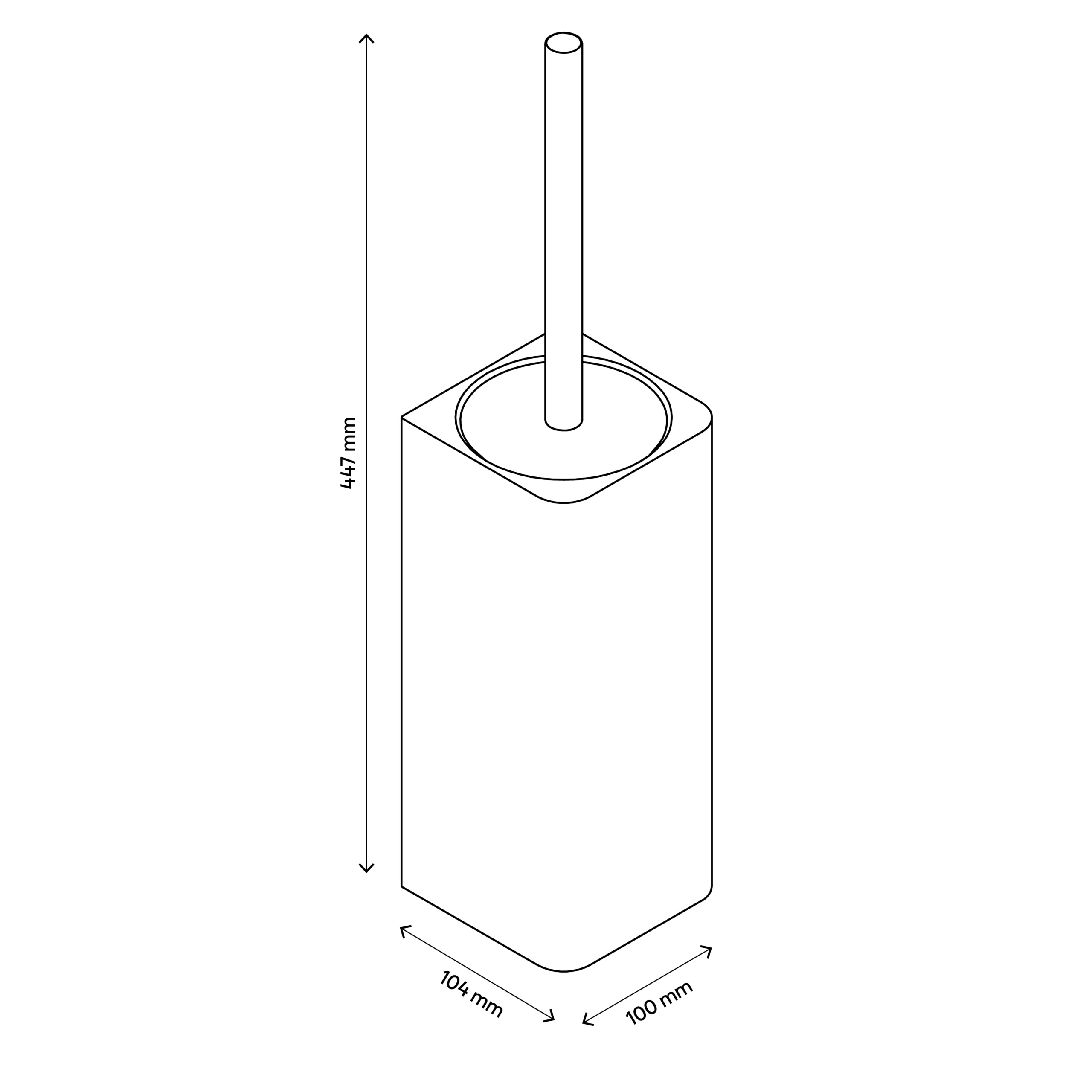 GoodHome Elland Black Polypropylene (PP), Steel & Thermoplastic Rubber Toilet Brush & Holder 6 GoodHome Elland Black Polypropylene (PP), Steel & Thermoplastic Rubber Toilet Brush & Holder - Image 4