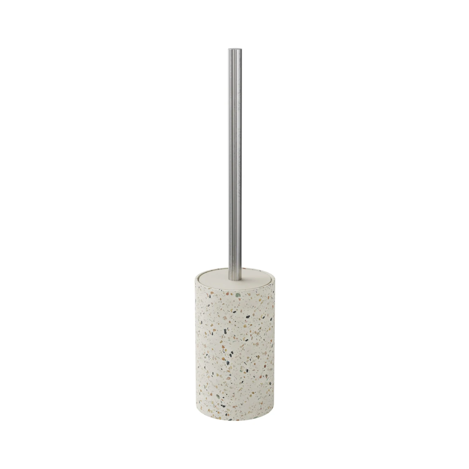 GoodHome Elland Concrete & Stainless Steel Terrazzo Effect Toilet Brush & Holder 3 GoodHome Elland Concrete & Stainless Steel Terrazzo Effect Toilet Brush & Holder