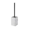 GoodHome Elland Polymer Resin, Silicone & Stainless Steel Marble Effect Toilet Brush & Holder