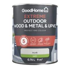 GoodHome Extreme Outdoor Inuvik Satinwood Multi-surface Paint, 750ml 8 GoodHome Extreme Outdoor Inuvik Satinwood Multi-surface Paint, 750ml -Trade point goodhome extreme outdoor inuvik satinwood multi surface paint 750ml5059340297033 02c