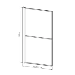 GoodHome Ezili Straight Black Bath Screen, (H)140cm (W)850mm -Trade point goodhome ezili straight black bath screen h 140cm w 850mm5059340248271 01t