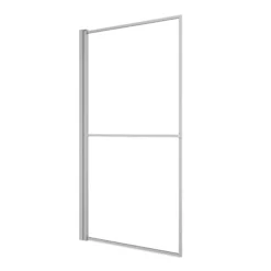 GoodHome Ezili Straight Chrome Effect Frame Bath Screen, (H)140cm (W)850mm