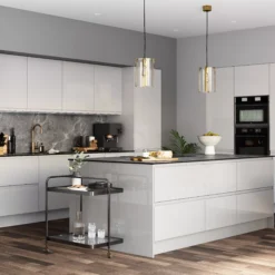 GoodHome Garcinia Gloss Light Grey Integrated Handle 70:30 Larder Cabinet Door (W)300mm (H)1287mm (T)19mm 17 GoodHome Garcinia Gloss Light Grey Integrated Handle 70:30 Larder Cabinet Door (W)300mm (H)1287mm (T)19mm -Trade point goodhome garcinia gloss light grey integrated handle 70 30 larder cabinet door w 300mm h 1287mm t 19mm5059340089171 11i