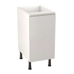 GoodHome Garcinia Gloss Light Grey Integrated Handle Base Kitchen Cabinet (W)400mm (H)720mm