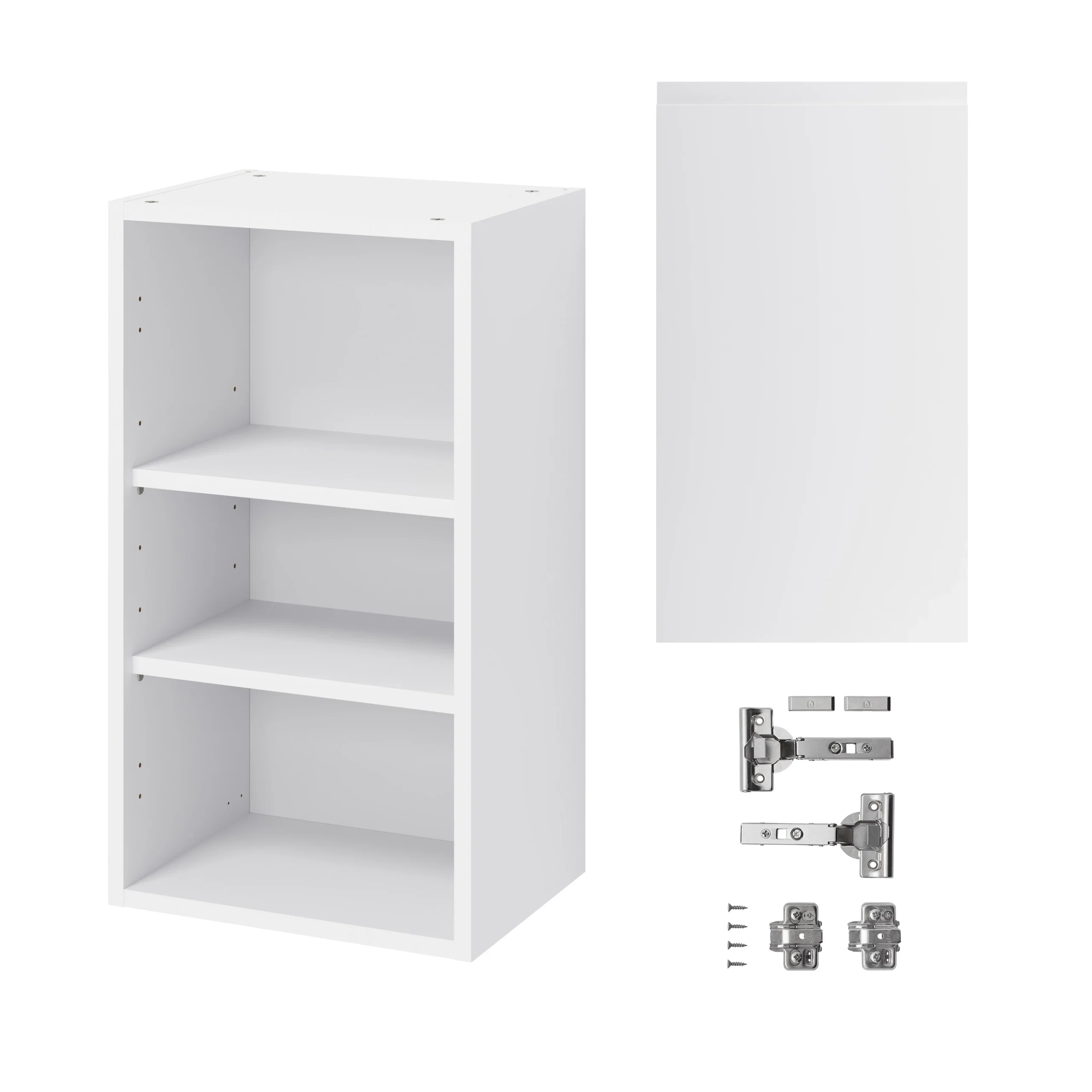 GoodHome Garcinia Gloss Light Grey Integrated Handle Wall Kitchen Cabinet (W)400mm (H)720mm 5 GoodHome Garcinia Gloss Light Grey Integrated Handle Wall Kitchen Cabinet (W)400mm (H)720mm - Image 3