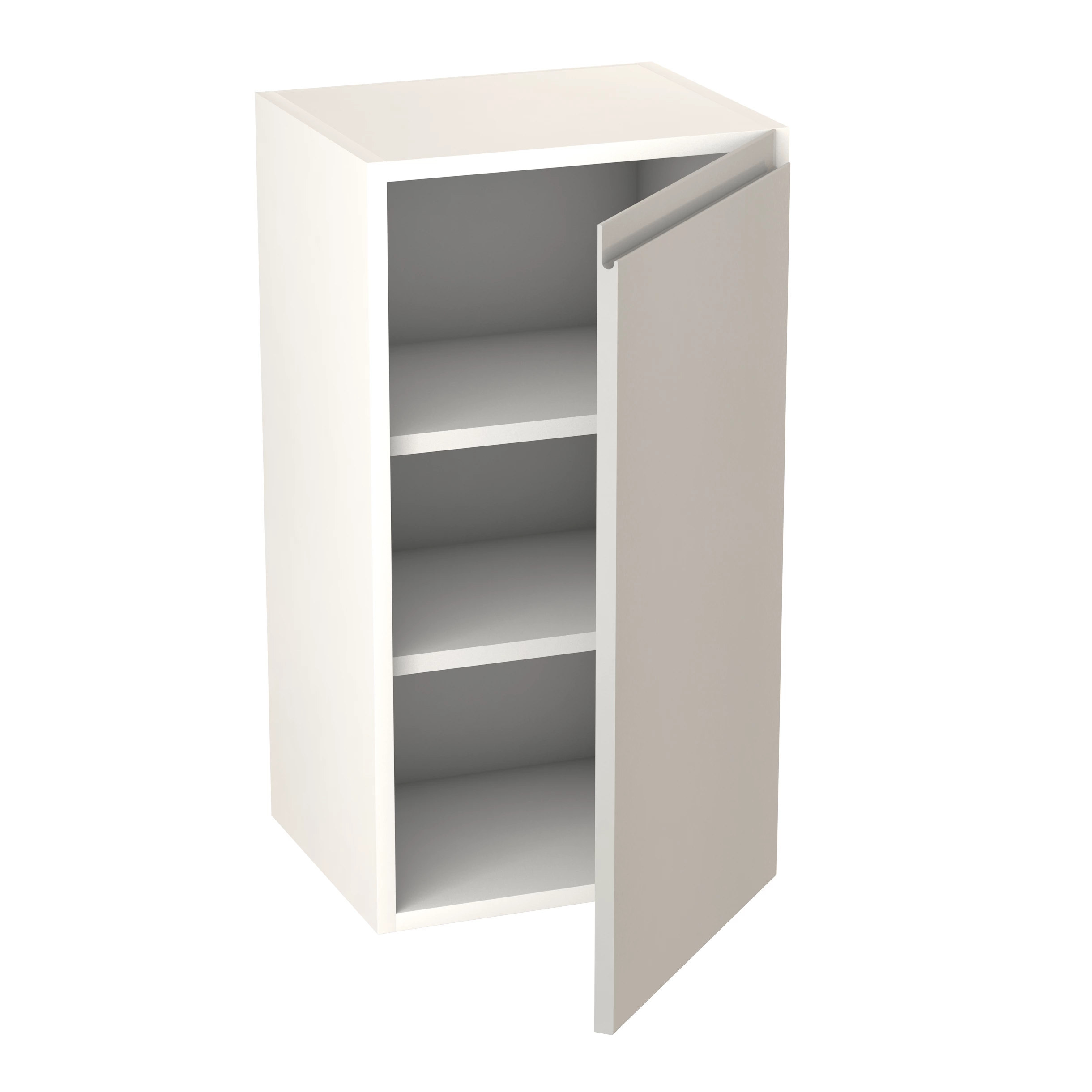 GoodHome Garcinia Gloss Light Grey Integrated Handle Wall Kitchen Cabinet (W)400mm (H)720mm 4 GoodHome Garcinia Gloss Light Grey Integrated Handle Wall Kitchen Cabinet (W)400mm (H)720mm - Image 2