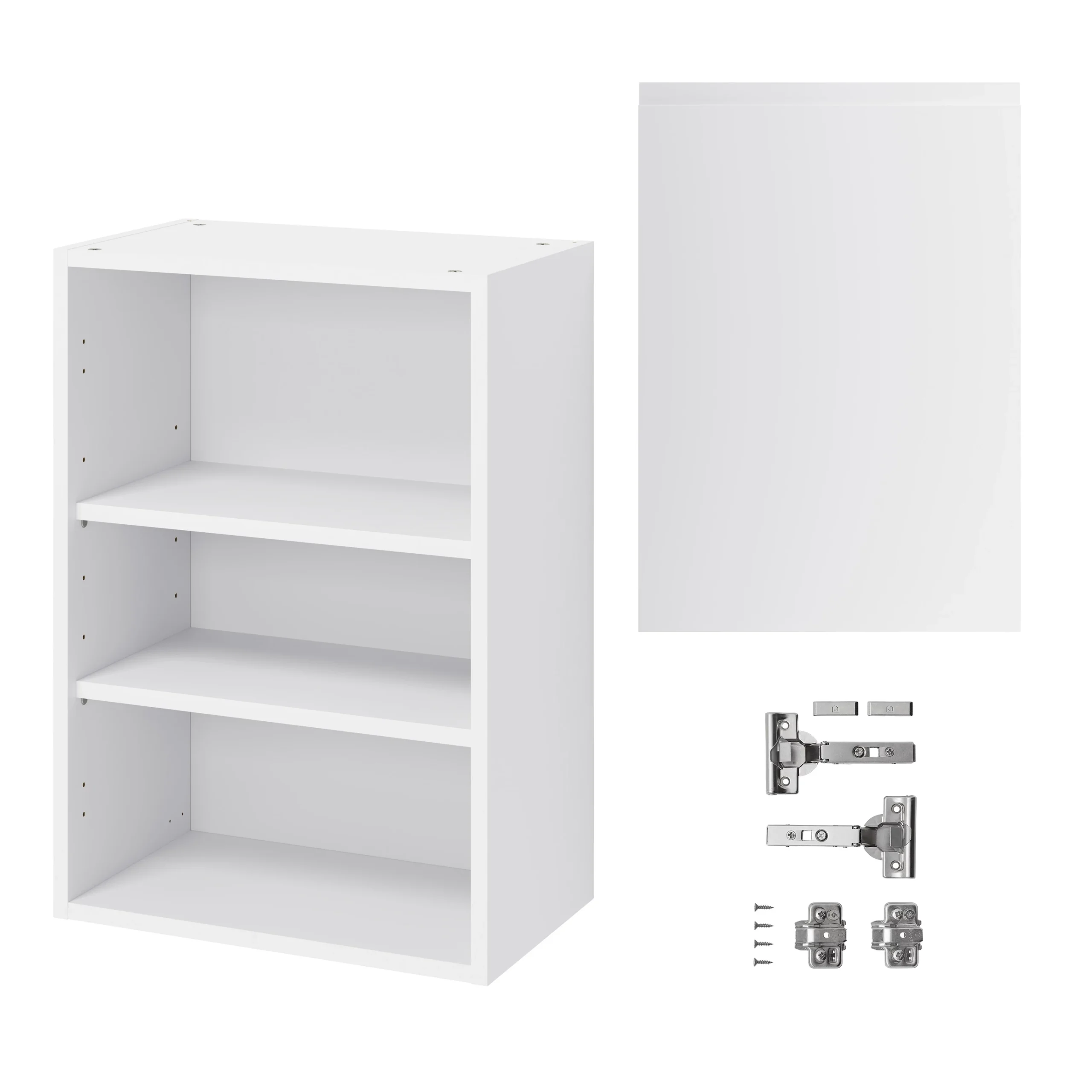 GoodHome Garcinia Gloss Light Grey Integrated Handle Wall Kitchen Cabinet (W)500mm (H)720mm 5 GoodHome Garcinia Gloss Light Grey Integrated Handle Wall Kitchen Cabinet (W)500mm (H)720mm - Image 3