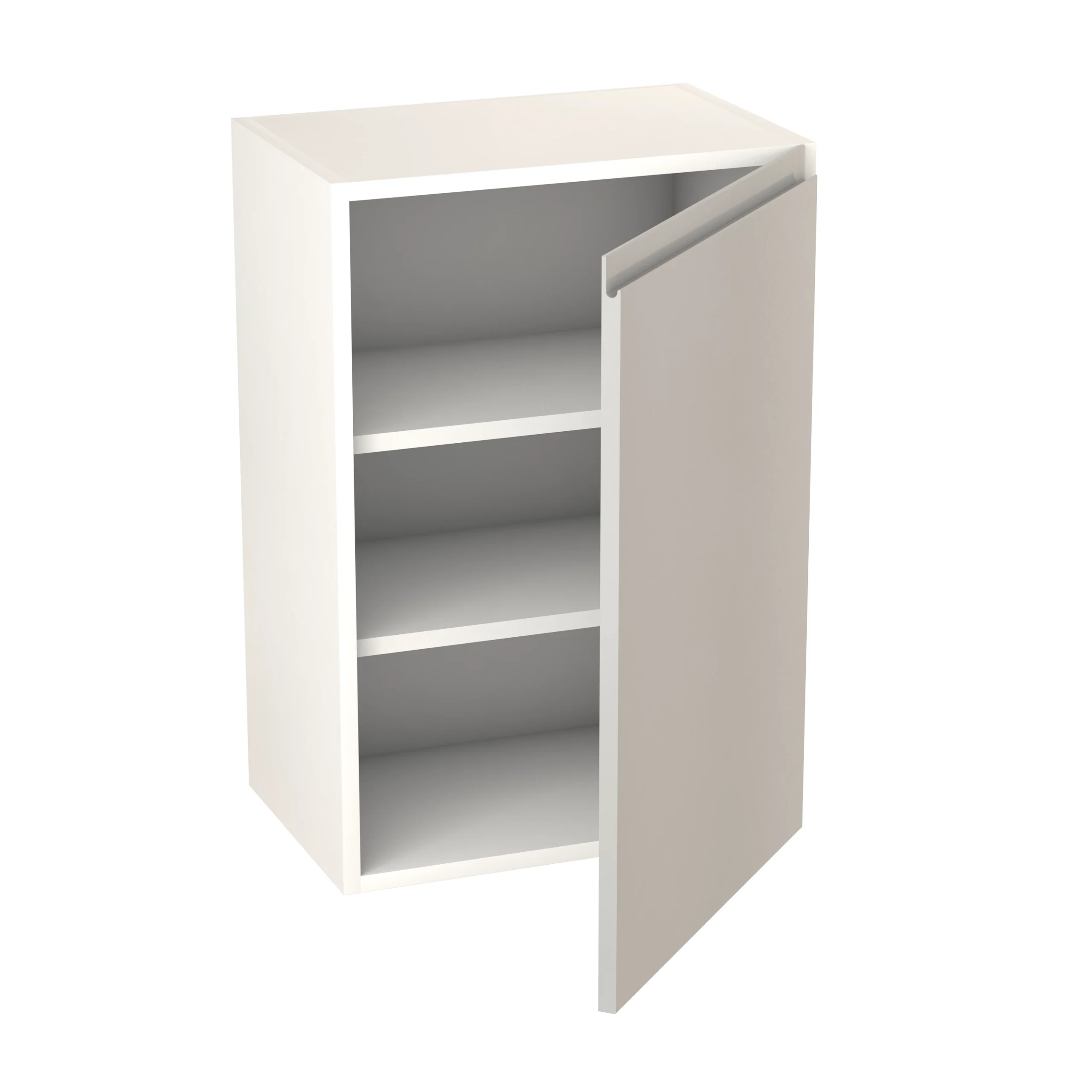 GoodHome Garcinia Gloss Light Grey Integrated Handle Wall Kitchen Cabinet (W)500mm (H)720mm 4 GoodHome Garcinia Gloss Light Grey Integrated Handle Wall Kitchen Cabinet (W)500mm (H)720mm - Image 2