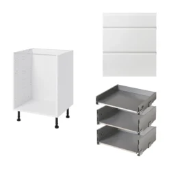 GoodHome Garcinia Gloss White Integrated Handle Base Kitchen Cabinet (W)600mm (H)720mm 9 GoodHome Garcinia Gloss White Integrated Handle Base Kitchen Cabinet (W)600mm (H)720mm -Trade point goodhome garcinia gloss white integrated handle base kitchen cabinet w 600mm h 720mm5059340702407 07c bq