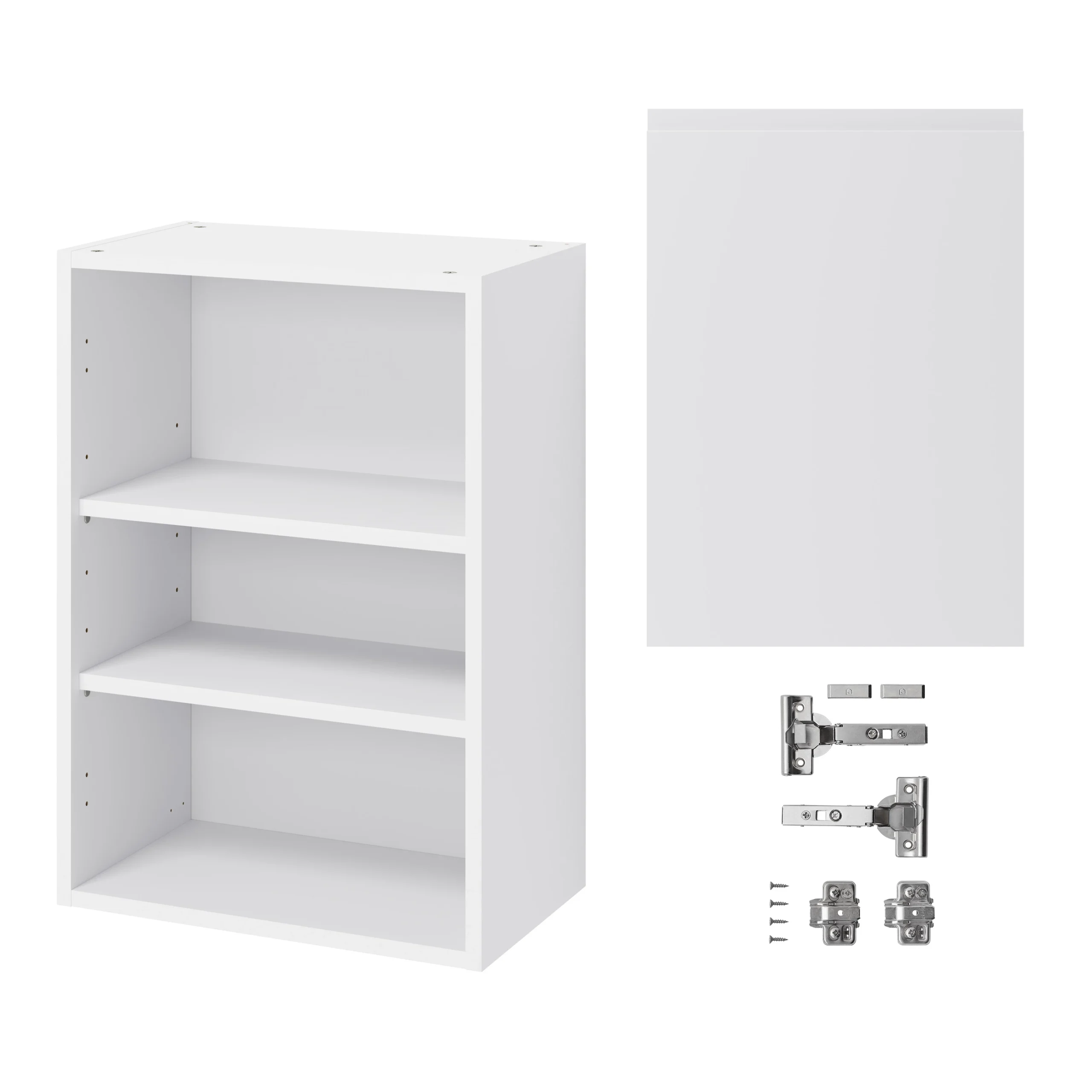 GoodHome Garcinia Gloss White Integrated Handle Wall Kitchen Cabinet (W)500mm (H)720mm 5 GoodHome Garcinia Gloss White Integrated Handle Wall Kitchen Cabinet (W)500mm (H)720mm - Image 3