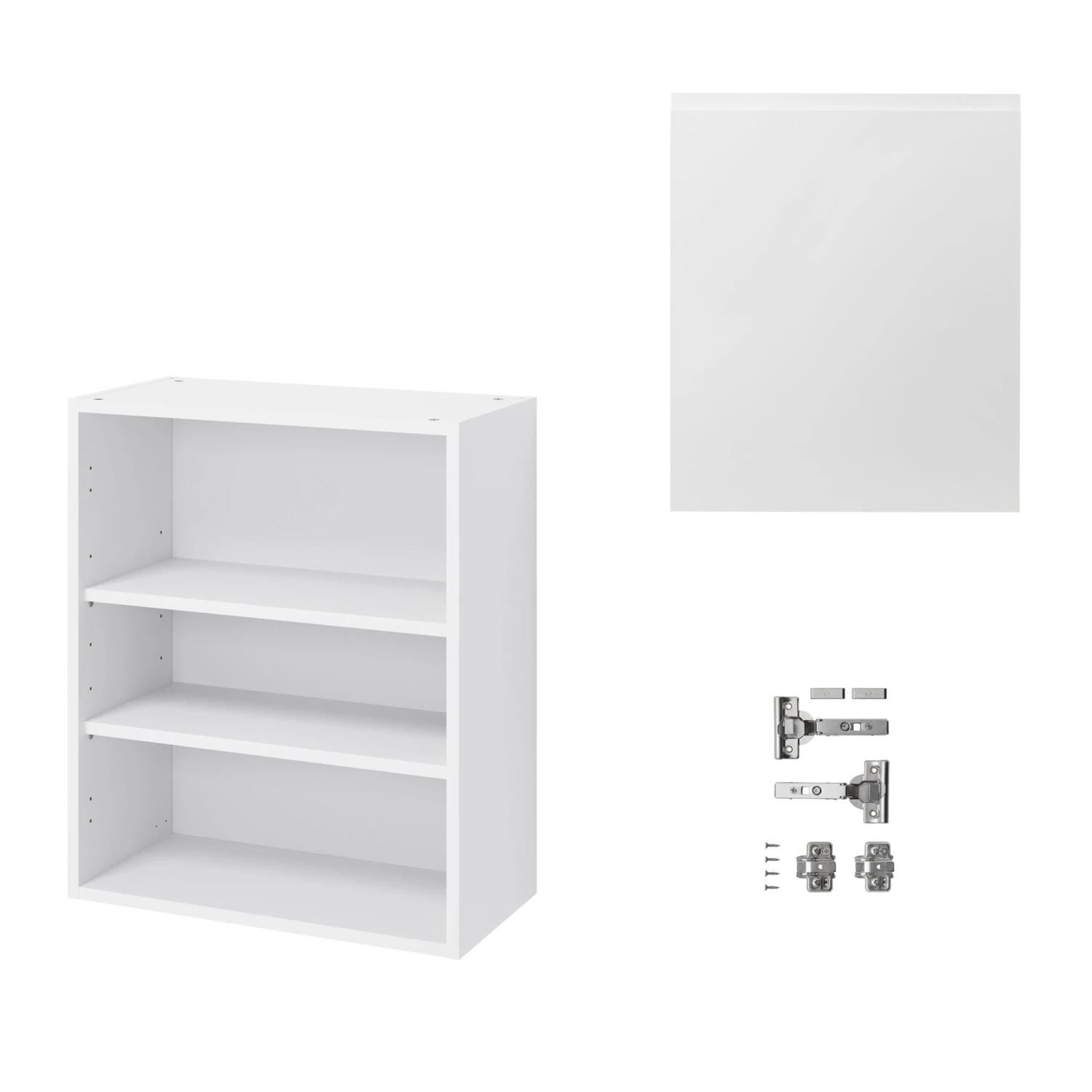 GoodHome Garcinia Gloss White Integrated Handle Wall Kitchen Cabinet (W)600mm (H)720mm 5 GoodHome Garcinia Gloss White Integrated Handle Wall Kitchen Cabinet (W)600mm (H)720mm - Image 3