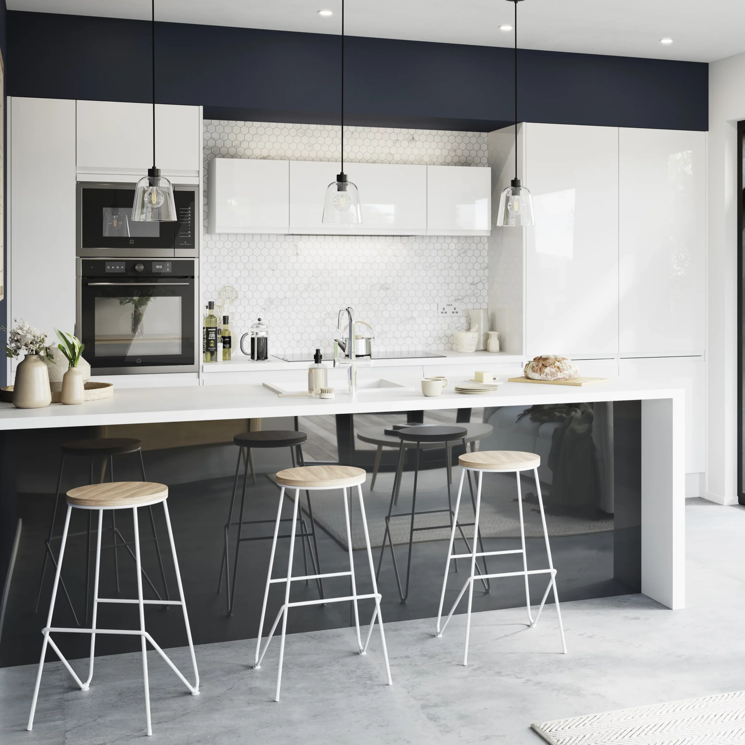 GoodHome Garcinia Gloss White Standard Appliance Filler Panel (H)58mm (W)597mm 9 GoodHome Garcinia Gloss White Standard Appliance Filler Panel (H)58mm (W)597mm - Image 7