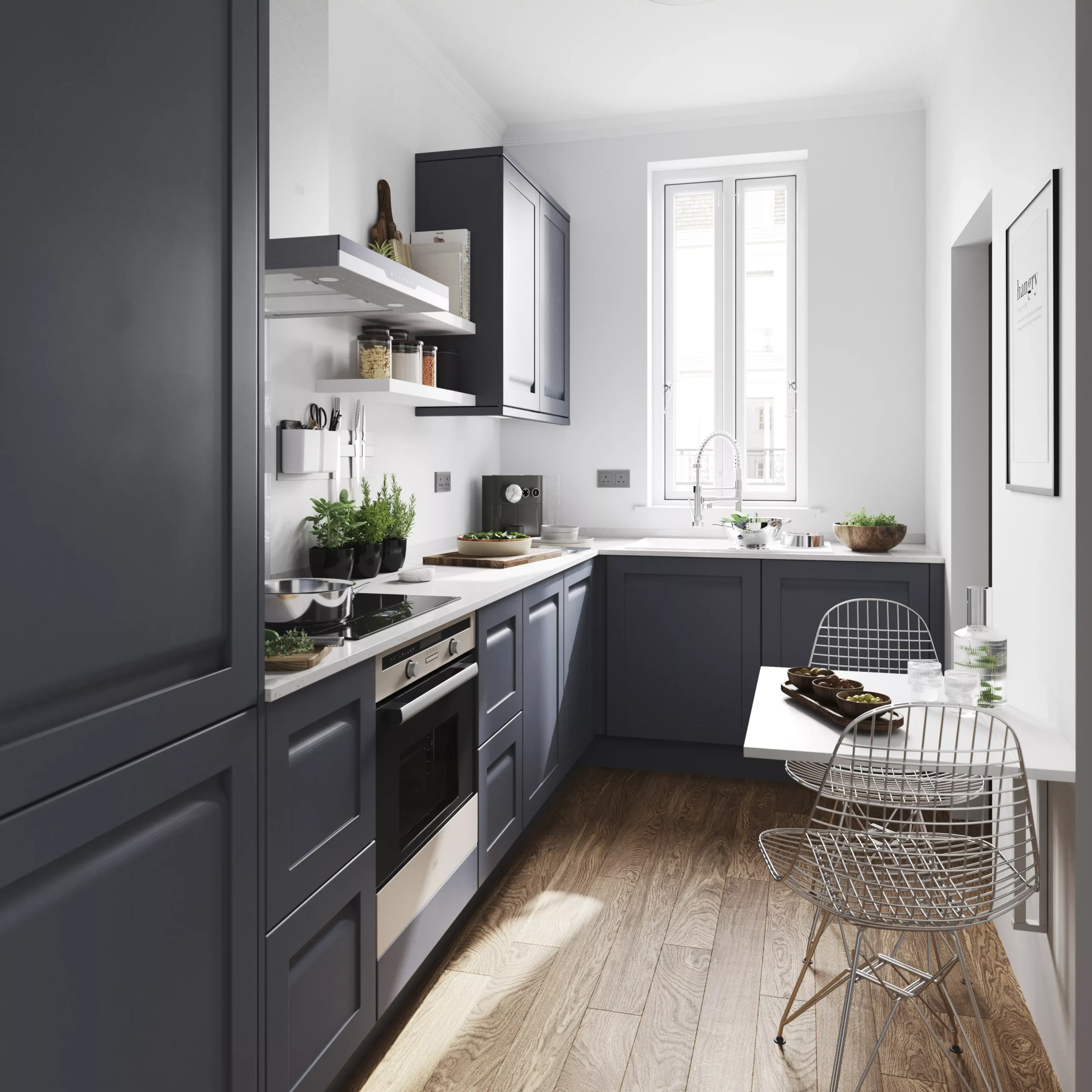 GoodHome Garcinia Matt Navy Blue Shaker Drawerline Door & Drawer Front, (W)400mm (H)715mm (T)20mm 7 GoodHome Garcinia Matt Navy Blue Shaker Drawerline Door & Drawer Front, (W)400mm (H)715mm (T)20mm - Image 5