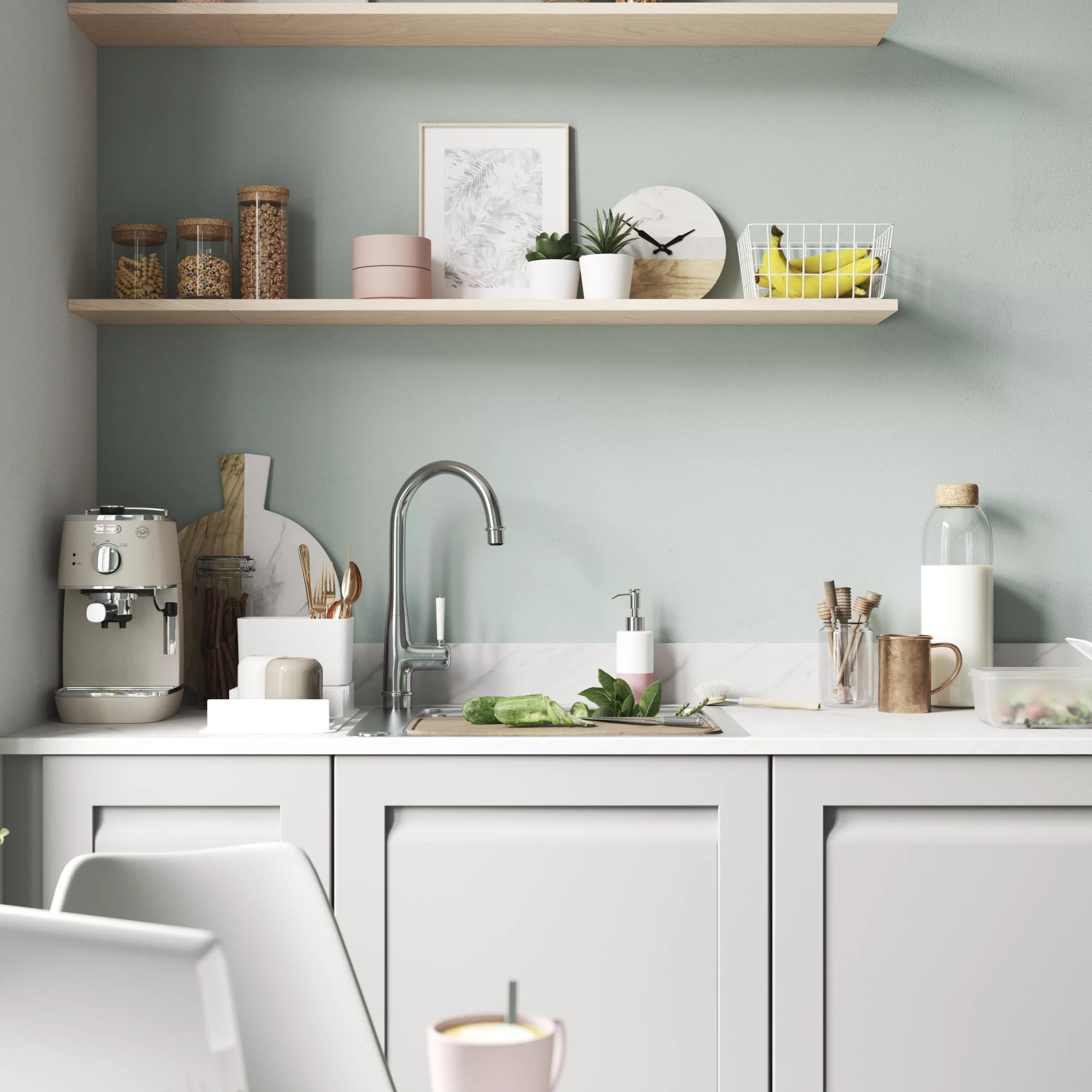 GoodHome Garcinia Matt Stone Integrated Handle Shaker Drawer Front (W)500mm, Pack Of 3 6 GoodHome Garcinia Matt Stone Integrated Handle Shaker Drawer Front (W)500mm, Pack Of 3 - Image 4