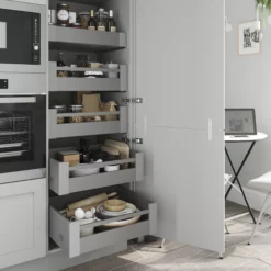 GoodHome Garcinia Matt Stone Integrated Handle Shaker Tall Wall Cabinet Door (W)150mm (H)895mm (T)20mm -Trade point goodhome garcinia matt stone integrated handle shaker tall wall cabinet door w 150mm h 895mm t 20mm3663602479161 04i