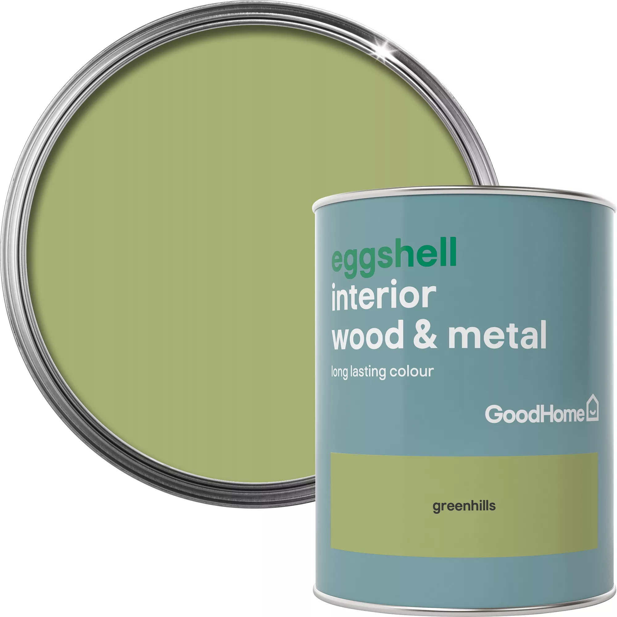 GoodHome Greenhills Eggshell Metal & Wood Paint, 750ml 3 GoodHome Greenhills Eggshell Metal & Wood Paint, 750ml