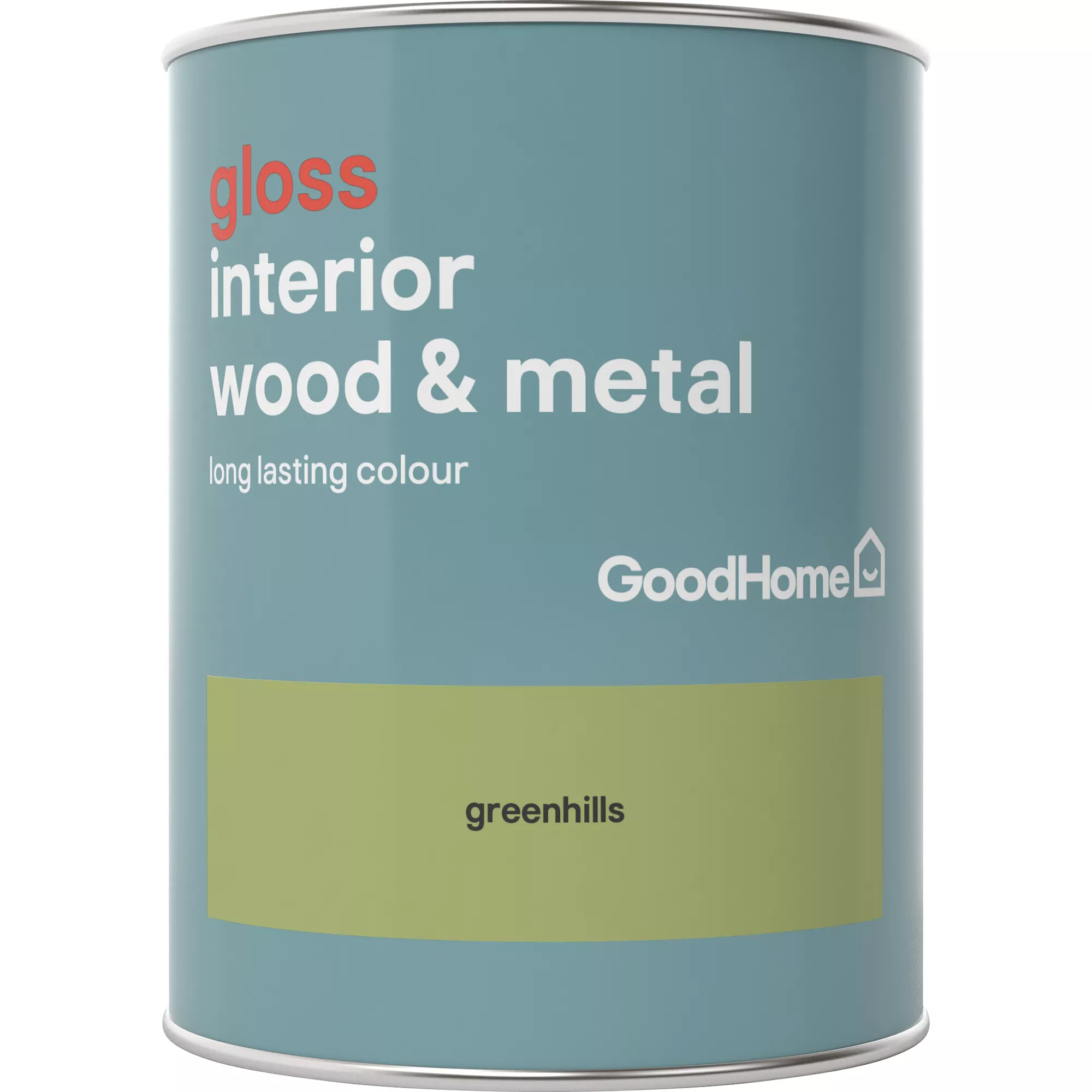 GoodHome Greenhills Gloss Metal & Wood Paint, 750ml 4 GoodHome Greenhills Gloss Metal & Wood Paint, 750ml - Image 2