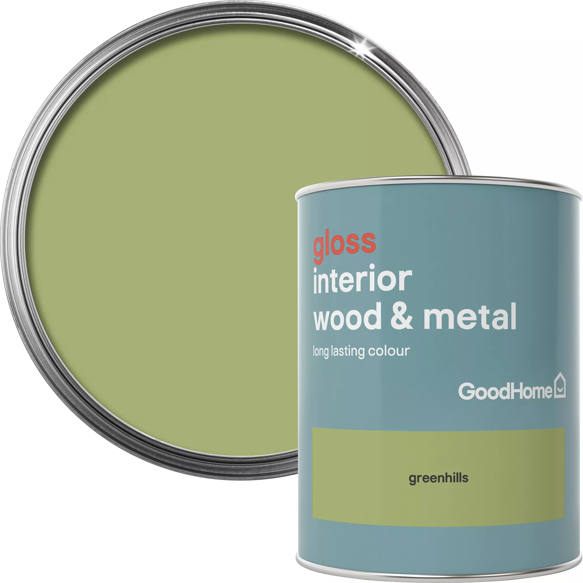 GoodHome Greenhills Gloss Metal & Wood Paint, 750ml 3 GoodHome Greenhills Gloss Metal & Wood Paint, 750ml