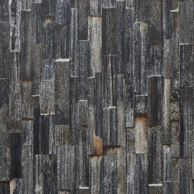 GoodHome Gunes Charcoal Stone Effect Textured Wallpaper 4 GoodHome Gunes Charcoal Stone Effect Textured Wallpaper - Image 2