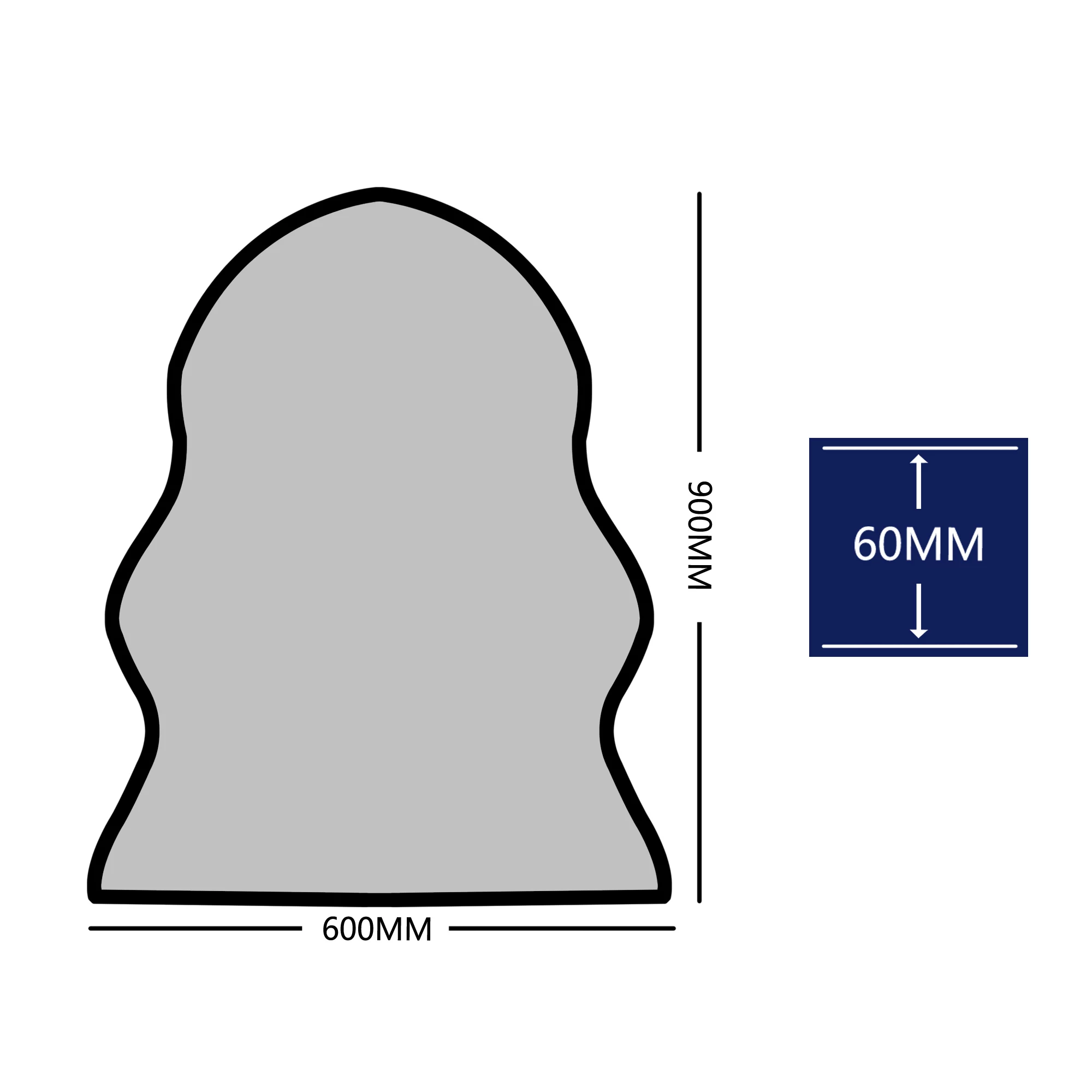 GoodHome Hegoa White Faux Rug 90cmx60cm 7 GoodHome Hegoa White Faux Rug 90cmx60cm - Image 5