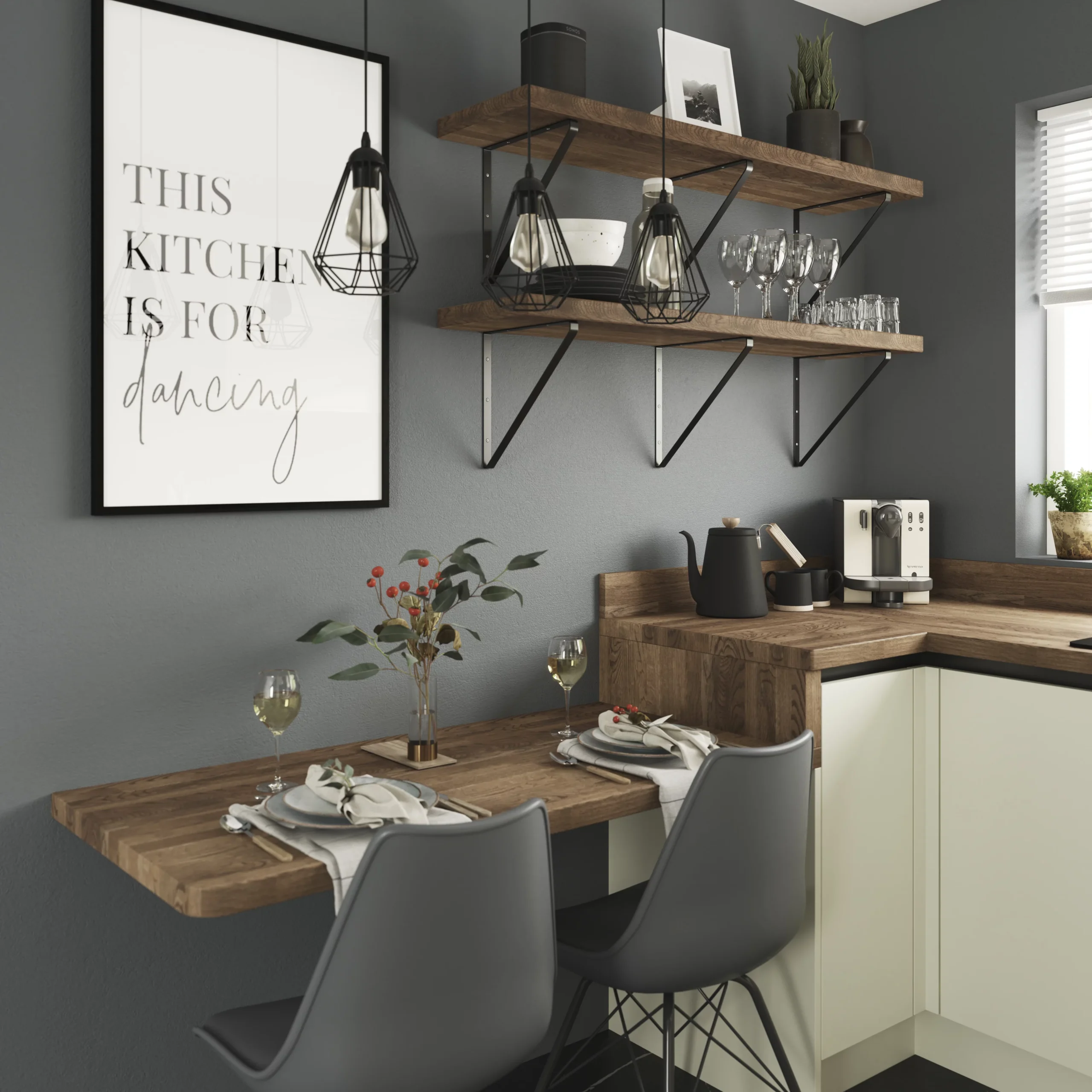 GoodHome Hinita Stained Dark Wood Effect Solid Oak Upstand (L)3000mm 6 GoodHome Hinita Stained Dark Wood Effect Solid Oak Upstand (L)3000mm - Image 4