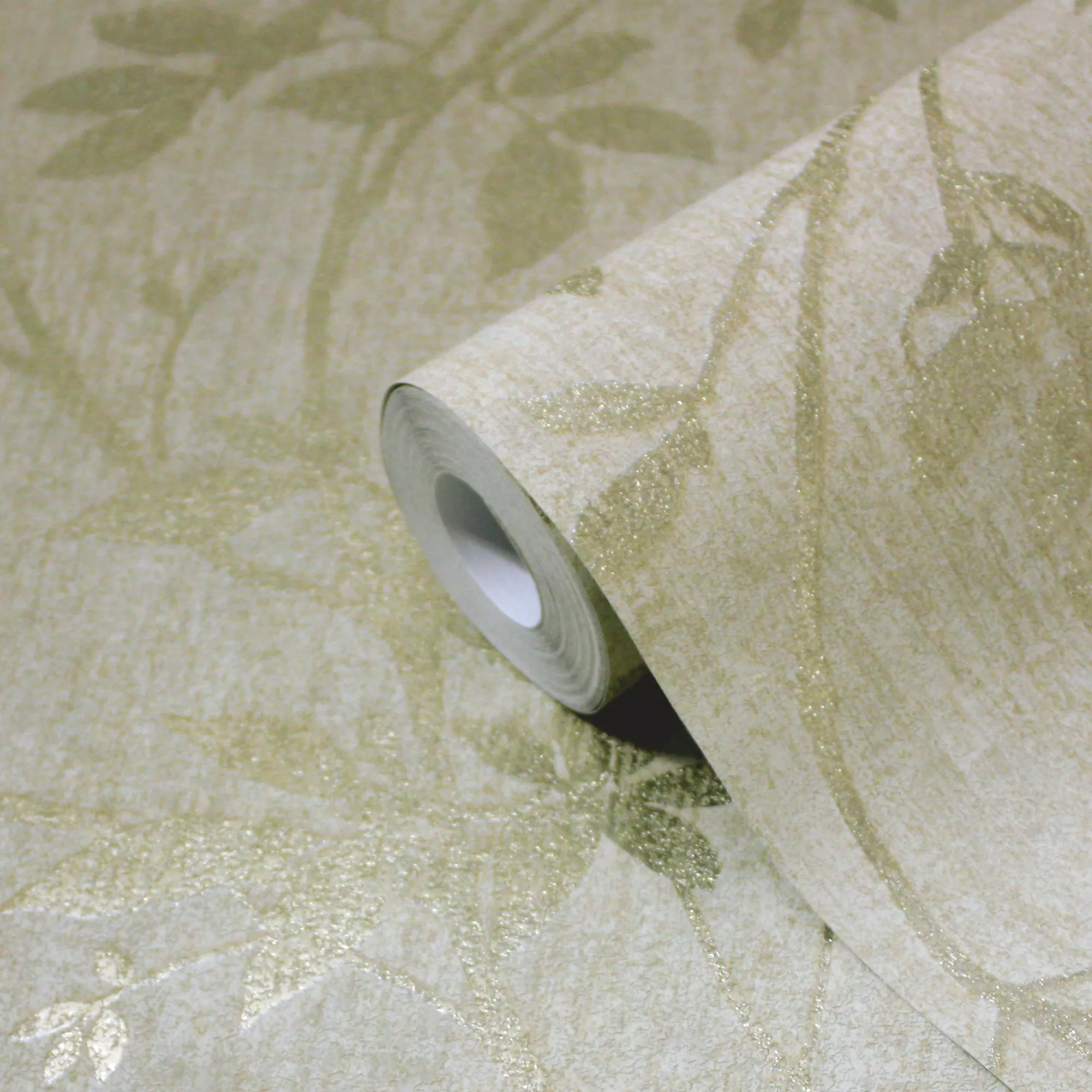 GoodHome Hirta Beige Floral Metallic Effect Textured Wallpaper 5 GoodHome Hirta Beige Floral Metallic Effect Textured Wallpaper - Image 3