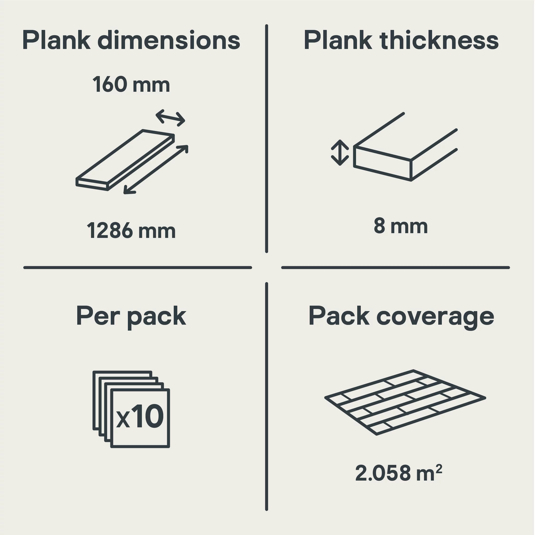 GoodHome Horsham Grey Dark Wood Effect Laminate Flooring, 2.058m² 8 GoodHome Horsham Grey Dark Wood Effect Laminate Flooring, 2.058m² - Image 6