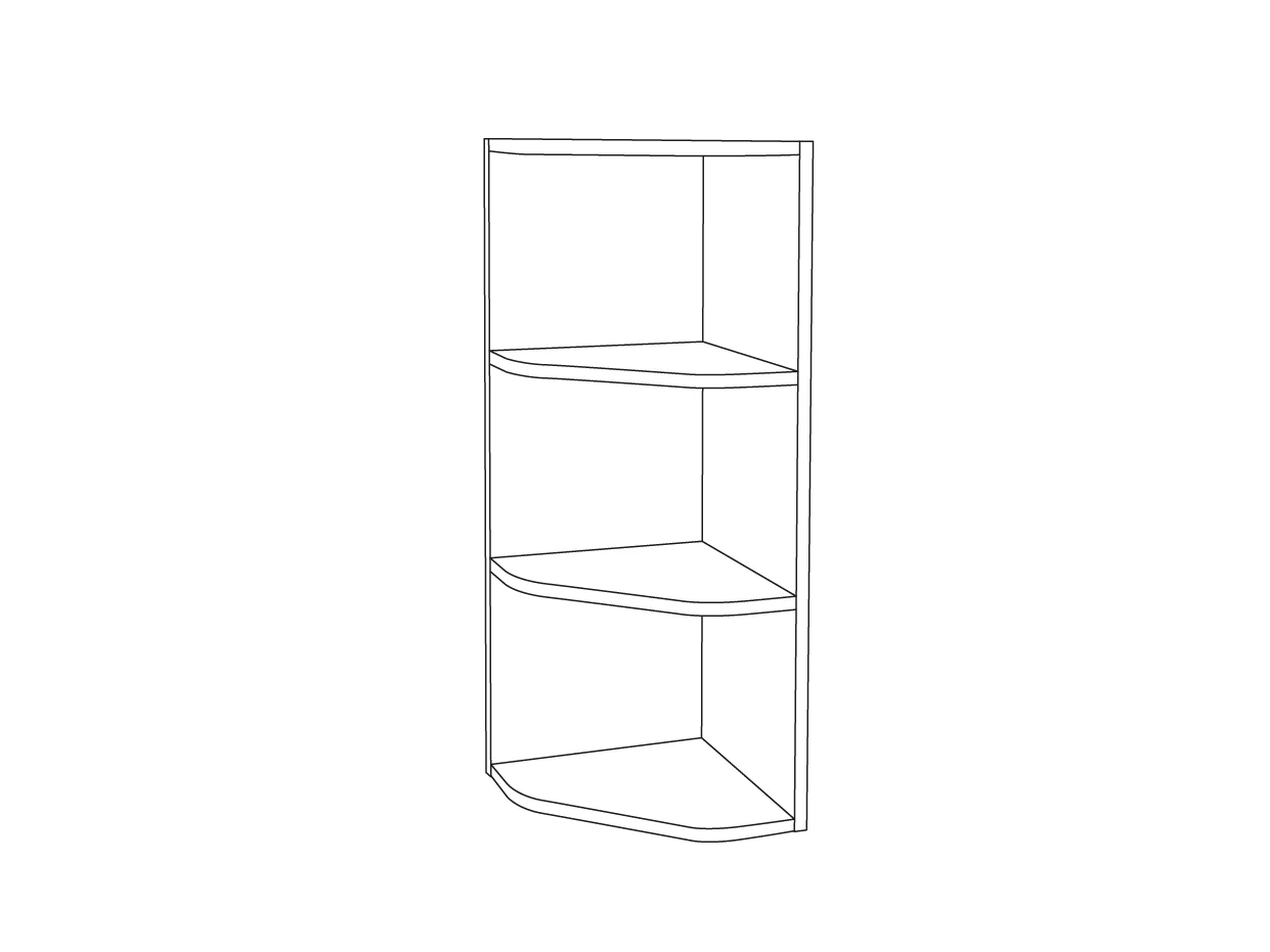 GoodHome Imandra Gloss Grey Glass & Wood Wall-mounted Bathroom Corner Shelf, (L)340mm (D)360mm (H) 900mm 6 GoodHome Imandra Gloss Grey Glass & Wood Wall-mounted Bathroom Corner Shelf, (L)340mm (D)360mm (H) 900mm - Image 4