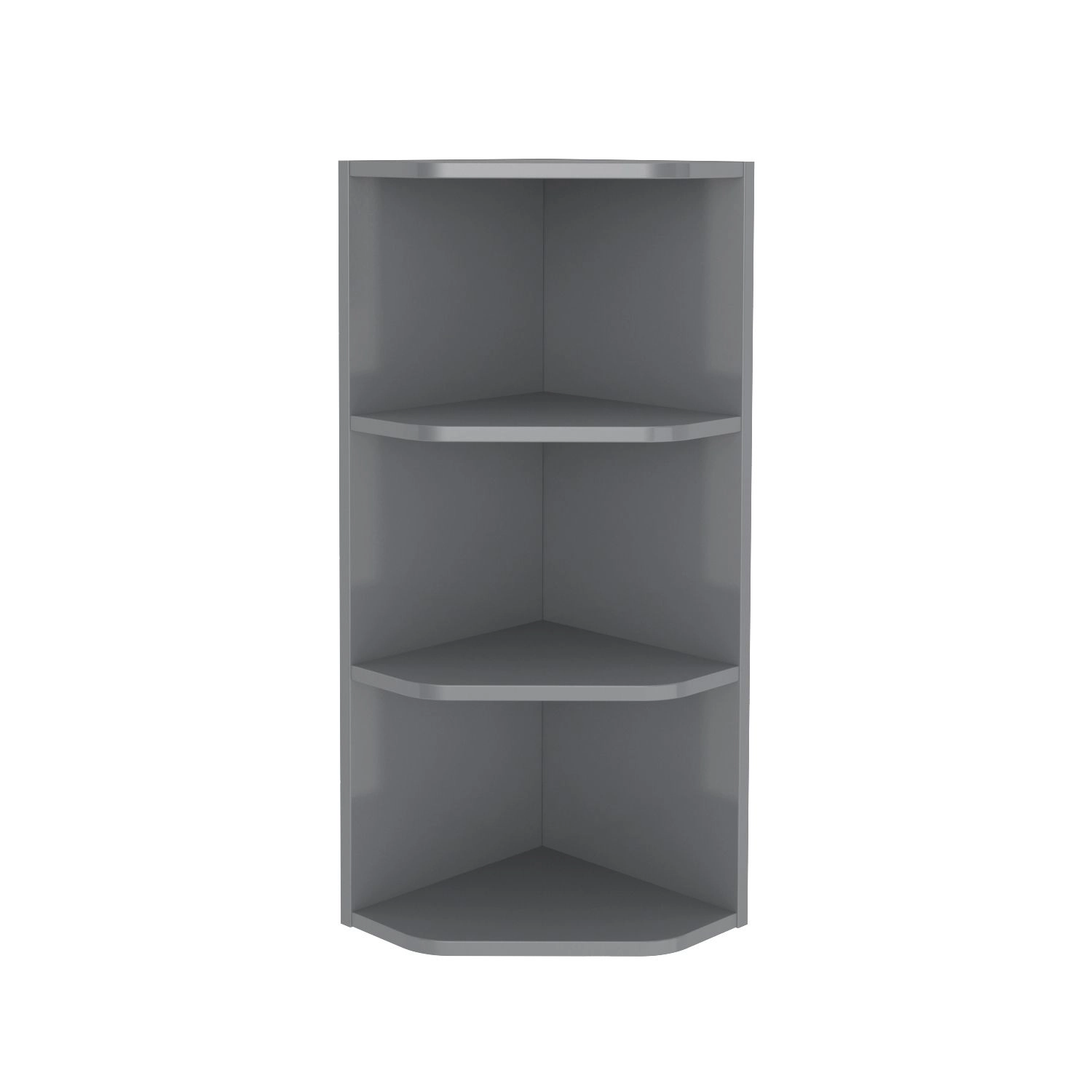 GoodHome Imandra Gloss Grey Glass & Wood Wall-mounted Bathroom Corner Shelf, (L)340mm (D)360mm (H) 900mm 5 GoodHome Imandra Gloss Grey Glass & Wood Wall-mounted Bathroom Corner Shelf, (L)340mm (D)360mm (H) 900mm - Image 3