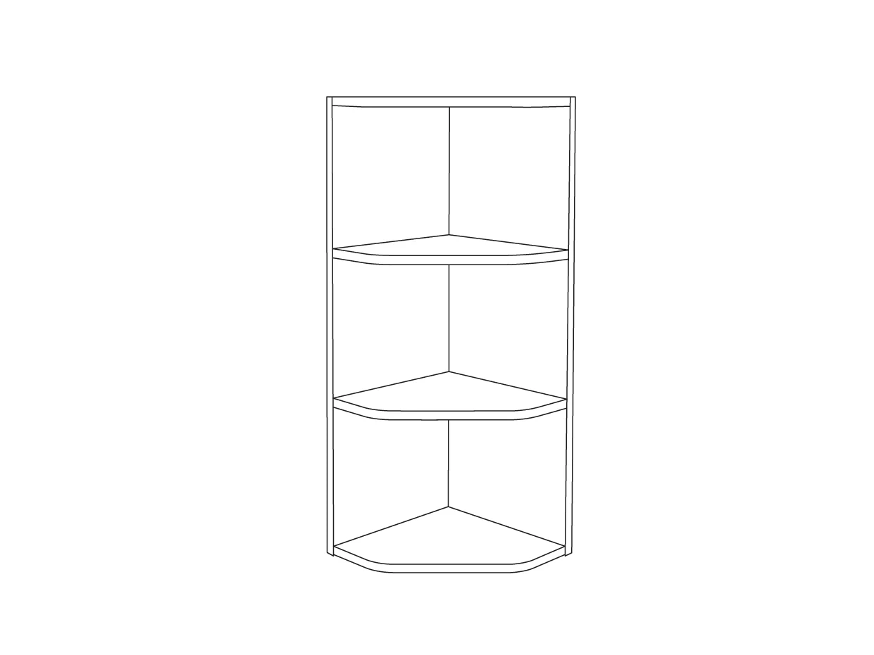 GoodHome Imandra Gloss Grey Glass & Wood Wall-mounted Bathroom Corner Shelf, (L)340mm (D)360mm (H) 900mm 7 GoodHome Imandra Gloss Grey Glass & Wood Wall-mounted Bathroom Corner Shelf, (L)340mm (D)360mm (H) 900mm - Image 5