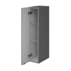 GoodHome Imandra Gloss Grey Single Deep Wall Cabinet (W)200mm (H)900mm -Trade point goodhome imandra gloss grey single deep wall cabinet w 200mm h 900mm5059340393988 03c