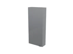 GoodHome Imandra Gloss Grey Single Door Wall Cabinet (W)400mm (H)900mm