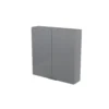 GoodHome Imandra Gloss Grey Wall Cabinet (W)600mm (H)600mm