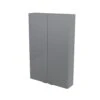 GoodHome Imandra Gloss Grey Wall Cabinet (W)600mm (H)900mm