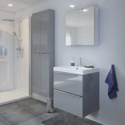 GoodHome Imandra Gloss Grey Wall Cabinet (W)600mm (H)900mm 11 GoodHome Imandra Gloss Grey Wall Cabinet (W)600mm (H)900mm -Trade point goodhome imandra gloss grey wall cabinet w 600mm h 900mm3663602933281 04bq