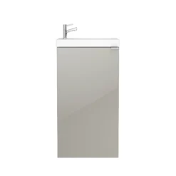 GoodHome Imandra Gloss Taupe & White Freestanding Vanity Unit & Basin Set (H)790mm 12 GoodHome Imandra Gloss Taupe & White Freestanding Vanity Unit & Basin Set (H)790mm -Trade point goodhome imandra gloss taupe white freestanding vanity unit basin set h 790mm3663602298052 02c bq