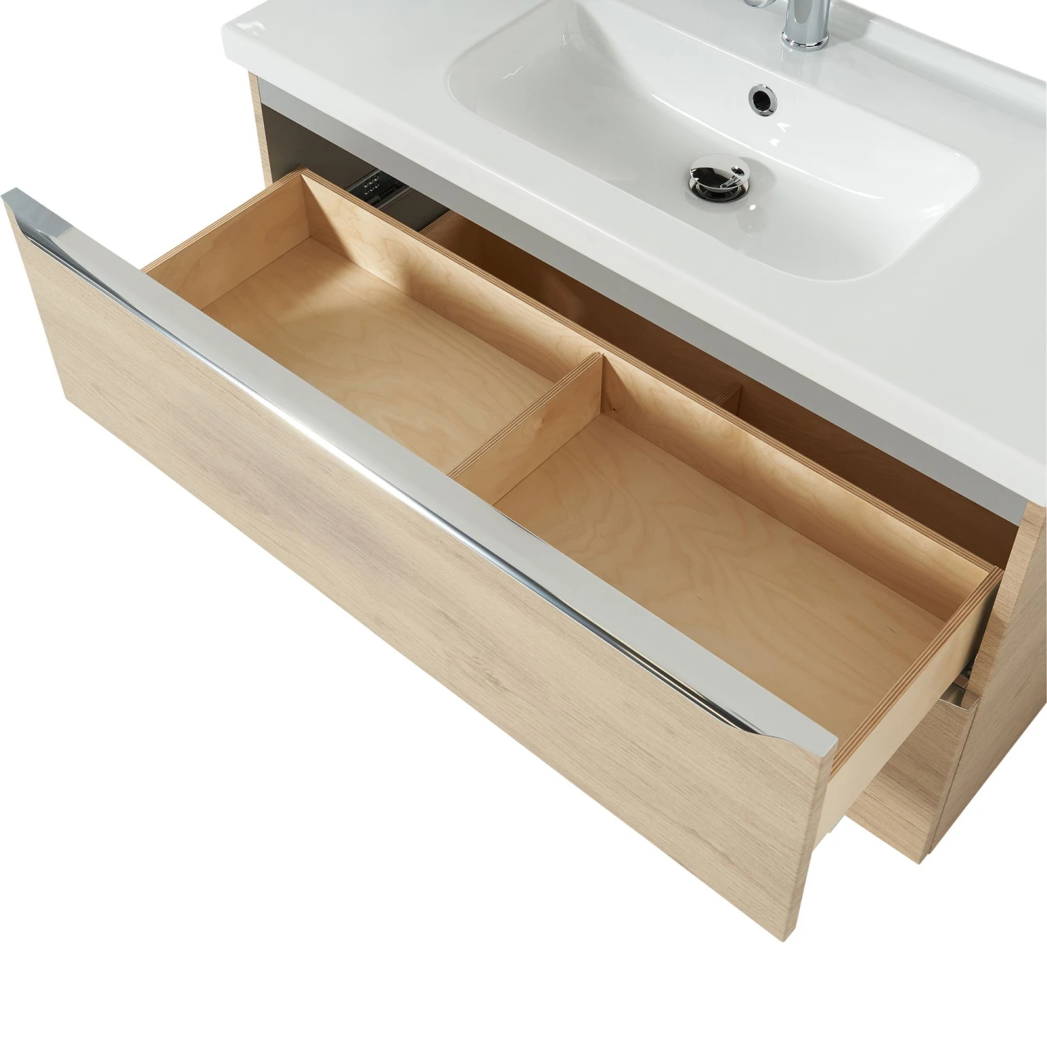 GoodHome Imandra & Lana Oak Effect Freestanding Vanity Unit & Basin Set (W)1004mm 8 GoodHome Imandra & Lana Oak Effect Freestanding Vanity Unit & Basin Set (W)1004mm - Image 6