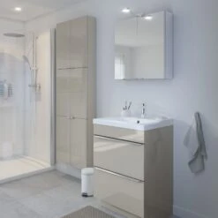 GoodHome Imandra & Lana Taupe Freestanding Vanity Unit & Basin Set (W)604mm 14 GoodHome Imandra & Lana Taupe Freestanding Vanity Unit & Basin Set (W)604mm -Trade point goodhome imandra lana taupe freestanding vanity unit basin set w 604mm3663602312635 01i bq