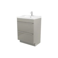 GoodHome Imandra & Lana Taupe Freestanding Vanity Unit & Basin Set (W)604mm 12 GoodHome Imandra & Lana Taupe Freestanding Vanity Unit & Basin Set (W)604mm -Trade point goodhome imandra lana taupe freestanding vanity unit basin set w 604mm3663602312635 04c bq