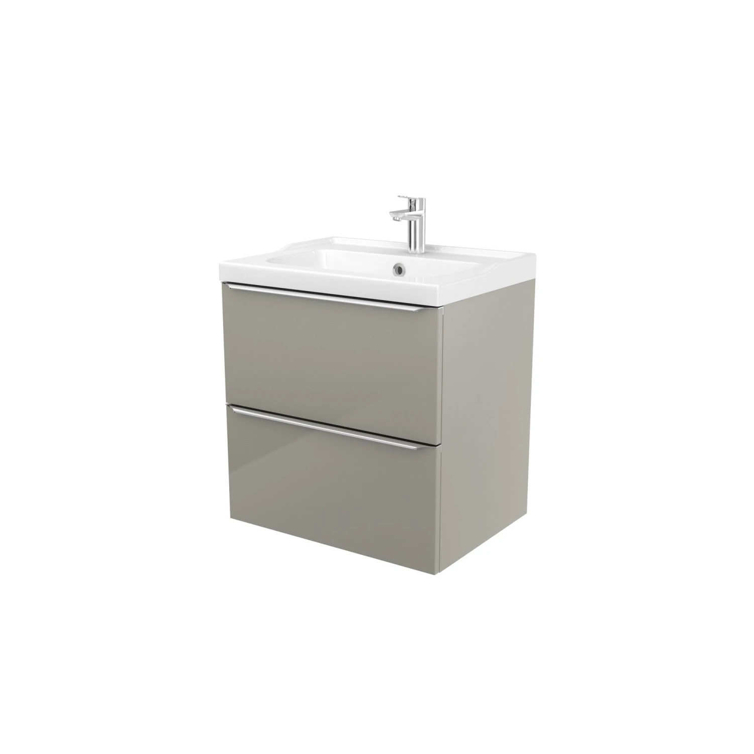 GoodHome Imandra & Lana Taupe Wall-mounted Vanity Unit & Basin Set (W)604mm 3 GoodHome Imandra & Lana Taupe Wall-mounted Vanity Unit & Basin Set (W)604mm