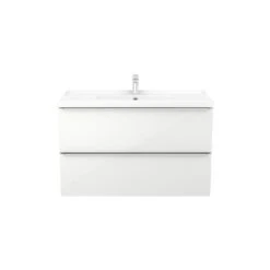 GoodHome Imandra & Lana White Wall-mounted Vanity Unit & Basin Set (W)1004mm 12 GoodHome Imandra & Lana White Wall-mounted Vanity Unit & Basin Set (W)1004mm -Trade point goodhome imandra lana white wall mounted vanity unit basin set w 1004mm3663602312963 03c bq