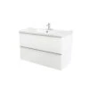GoodHome Imandra & Lana White Wall-mounted Vanity Unit & Basin Set (W)1004mm 2 GoodHome Imandra & Lana White Wall-mounted Vanity Unit & Basin Set (W)1004mm -Trade point goodhome imandra lana white wall mounted vanity unit basin set w 1004mm3663602312963 04c bq