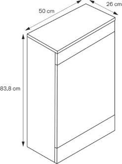 GoodHome Imandra Matt Black Freestanding Toilet Cabinet (W)500mm (H)840mm 13 GoodHome Imandra Matt Black Freestanding Toilet Cabinet (W)500mm (H)840mm -Trade point goodhome imandra matt black freestanding toilet cabinet w 500mm h 840mm5059340394046 01t