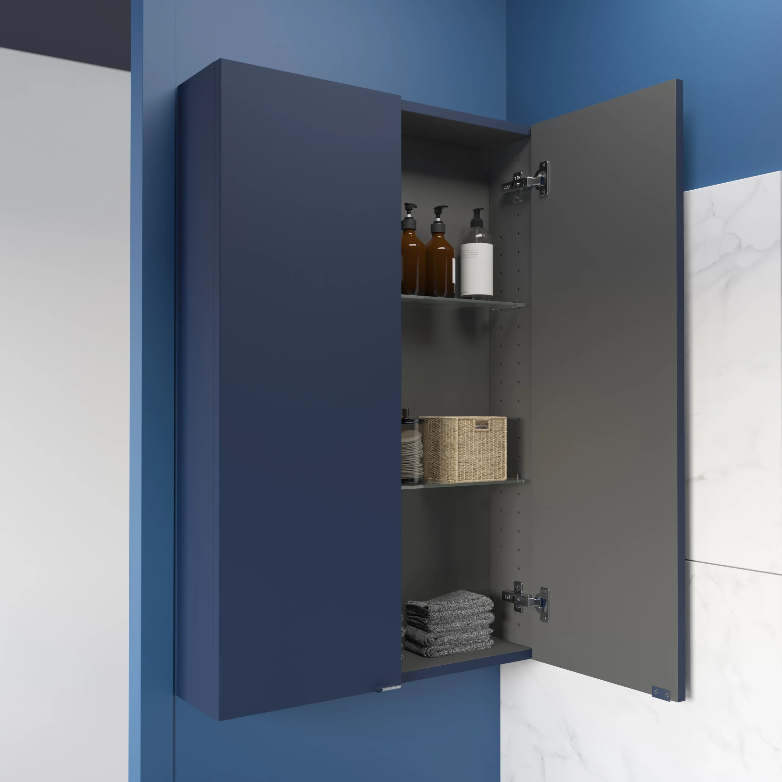 GoodHome Imandra Matt Blue Double Cabinet (W)600mm (H)900mm 7 GoodHome Imandra Matt Blue Double Cabinet (W)600mm (H)900mm - Image 5
