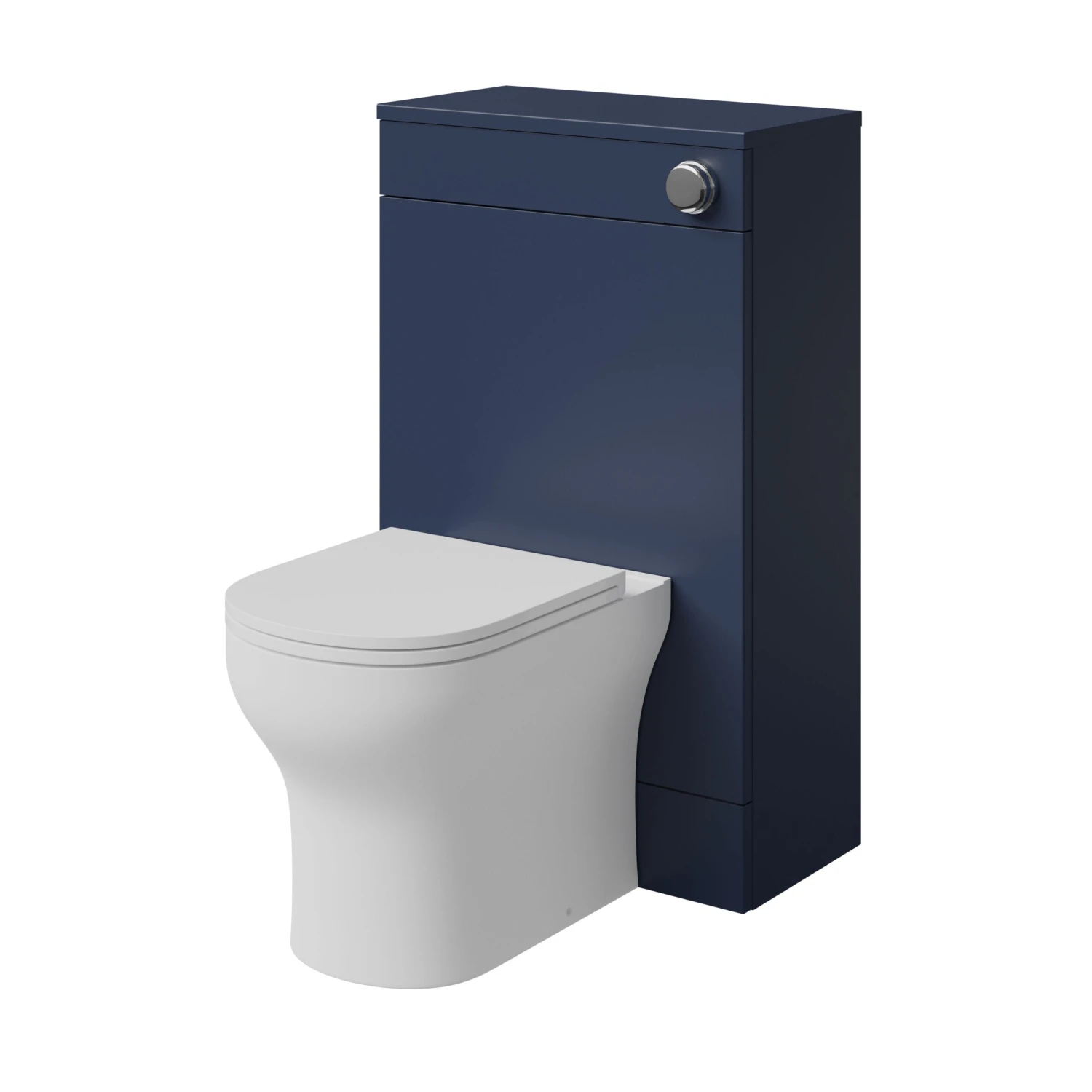 GoodHome Imandra Matt Blue Freestanding Toilet Cabinet (W)500mm (H)840mm 6 GoodHome Imandra Matt Blue Freestanding Toilet Cabinet (W)500mm (H)840mm - Image 4