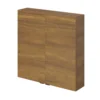 GoodHome Imandra Matt Walnut Effect Double Short Wall Cabinet (W)600mm (H)600mm
