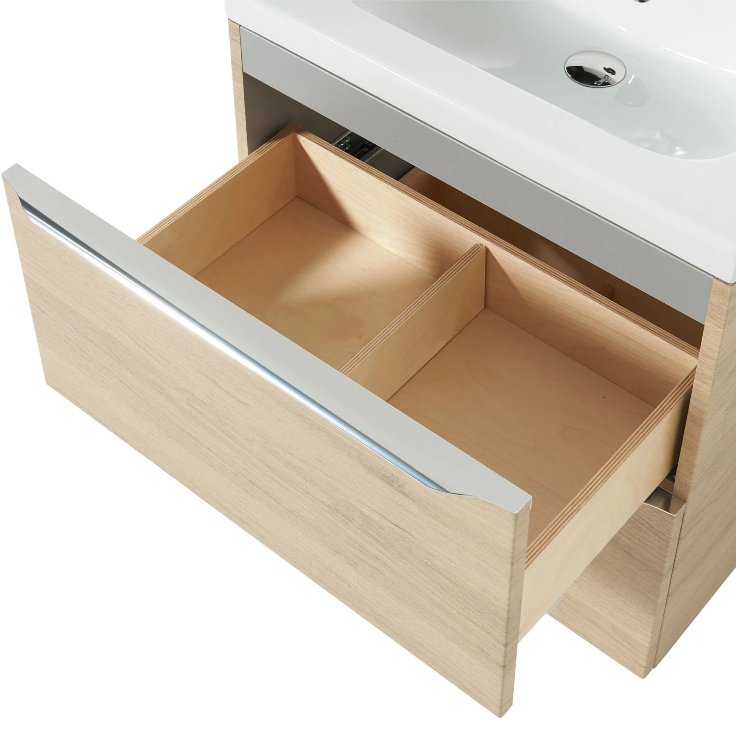 GoodHome Imandra & Mila Oak Effect Freestanding Vanity Unit & Basin Set (W)604mm 6 GoodHome Imandra & Mila Oak Effect Freestanding Vanity Unit & Basin Set (W)604mm - Image 4