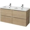 GoodHome Imandra & Mila Oak Effect Wall-mounted Vanity Unit & Basin Set (W)1204mm 2 GoodHome Imandra & Mila Oak Effect Wall-mounted Vanity Unit & Basin Set (W)1204mm -Trade point goodhome imandra mila oak effect wall mounted vanity unit basin set w 1204mm3663602313045 01c bq