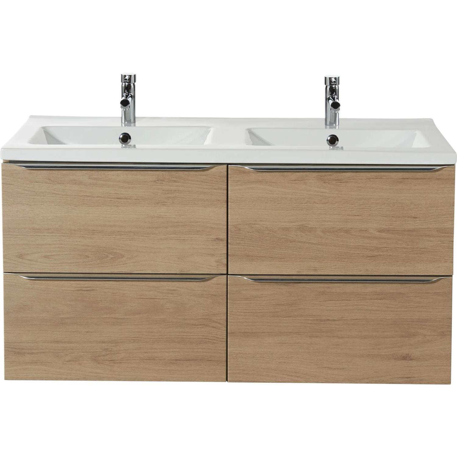 GoodHome Imandra & Mila Oak Effect Wall-mounted Vanity Unit & Basin Set (W)1204mm 4 GoodHome Imandra & Mila Oak Effect Wall-mounted Vanity Unit & Basin Set (W)1204mm - Image 2
